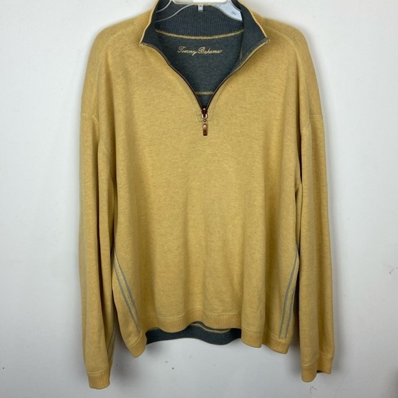 Tommy Bahama Flipshore Half-Zip Reversible Sweatshirt Size Large - Picture 2 of 15